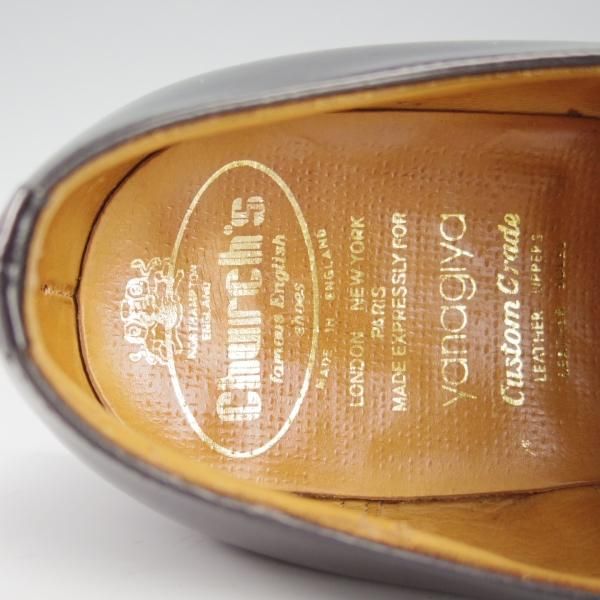 極美品★チャーチ 80E/UK8【旧チャーチ★ブックバインダーカーフ/84ラスト】LUDGATE/パンチドキャップトゥ/黒/メンズ/Church's★h799