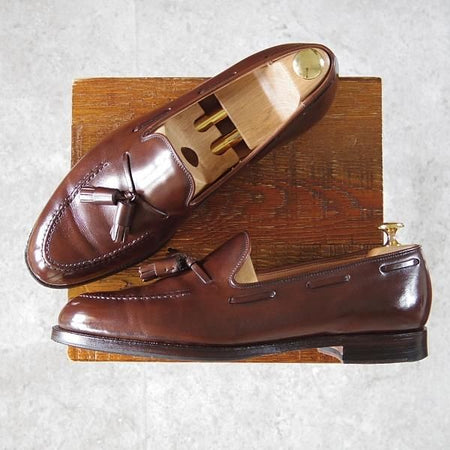 極上★クロケット&ジョーンズ 9E【定価￥86,900-★CAVENDISH 3/キャベンディッシュ3】タッセルローファー/濃茶/Crockett&Jones★h801