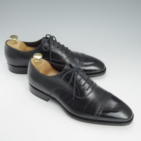 美品★ユニオンロイヤル SIZE 6.5【★パンチドキャップトゥ/UR303】カーフ/黒/メンズ/UNION ROYAL★h802