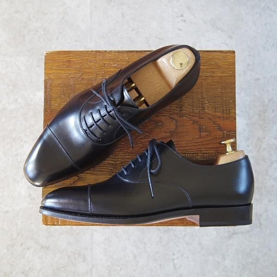 未使用★(スペイン製)CARMINA/カルミナ SIZE 6【定価￥72,600-★ストレートチップ/80386】RAINラスト/ボックスカーフ/黒/メンズ★h805