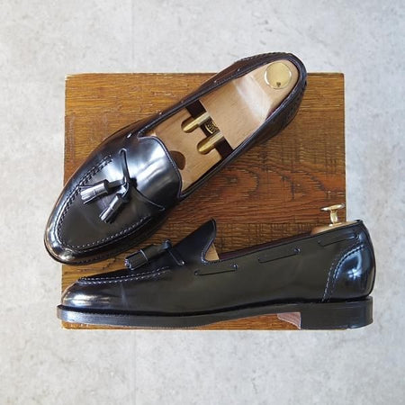 極上★(英)チーニー 7F【モデル定価￥78,100-★HARRY/ハリー/214ラスト】タッセルローファー/ポリッシュレザー/黒/CHEANEY★h810
