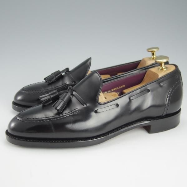 極上★(英)チーニー 7F【モデル定価￥78,100-★HARRY/ハリー/214ラスト】タッセルローファー/ポリッシュレザー/黒/CHEANEY★h810