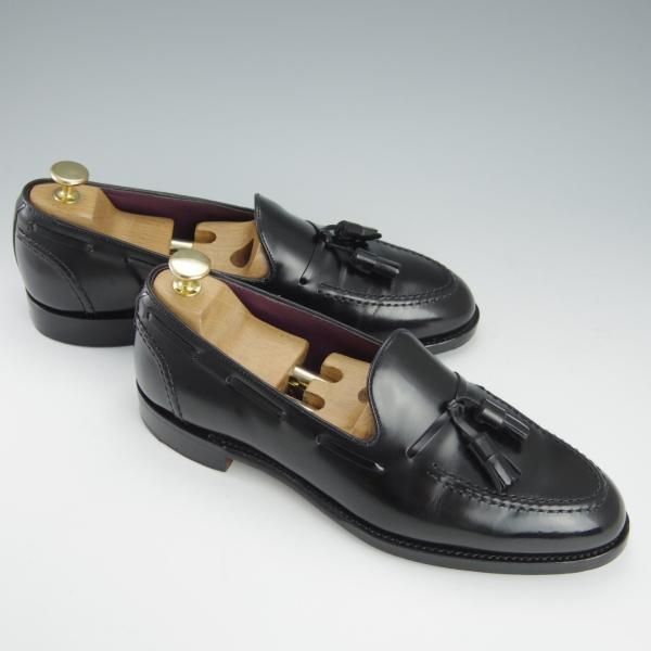 極上★(英)チーニー 7F【モデル定価￥78,100-★HARRY/ハリー/214ラスト】タッセルローファー/ポリッシュレザー/黒/CHEANEY★h810