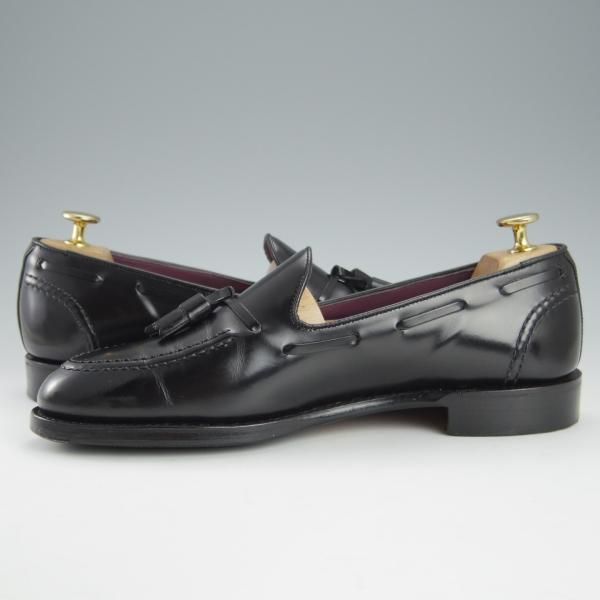 極上★(英)チーニー 7F【モデル定価￥78,100-★HARRY/ハリー/214ラスト】タッセルローファー/ポリッシュレザー/黒/CHEANEY★h810