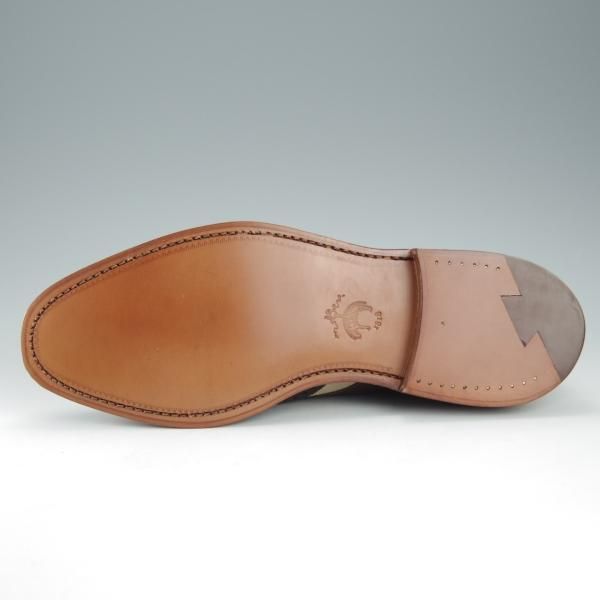 新品★クロケット&ジョーンズ UK7.5/US8D【貴重★ブラックフリース別注/ブルックスブラザーズ】コンビ/濃茶×薄茶/Crockett&Jones★h828