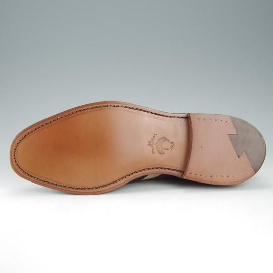 新品★クロケット&ジョーンズ UK7.5/US8D【貴重★ブラックフリース別注/ブルックスブラザーズ】コンビ/濃茶×薄茶/Crockett&Jones★h828