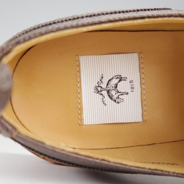 新品★クロケット&ジョーンズ UK7.5/US8D【貴重★ブラックフリース別注/ブルックスブラザーズ】コンビ/濃茶×薄茶/Crockett&Jones★h828