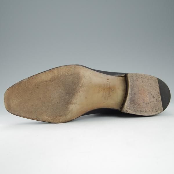 美品★(英)グレンソン製 6.5E【貴重★(仏)ラ・コルドヌリ・アングレーズ別注/LENNON】サイドゴアブーツ/カーフ/黒/メンズ/GRENSON★h831