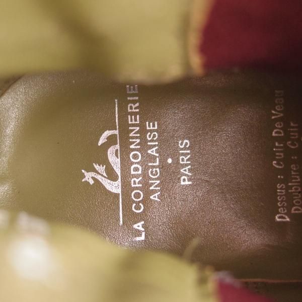 美品★(英)グレンソン製 6.5E【貴重★(仏)ラ・コルドヌリ・アングレーズ別注/LENNON】サイドゴアブーツ/カーフ/黒/メンズ/GRENSON★h831