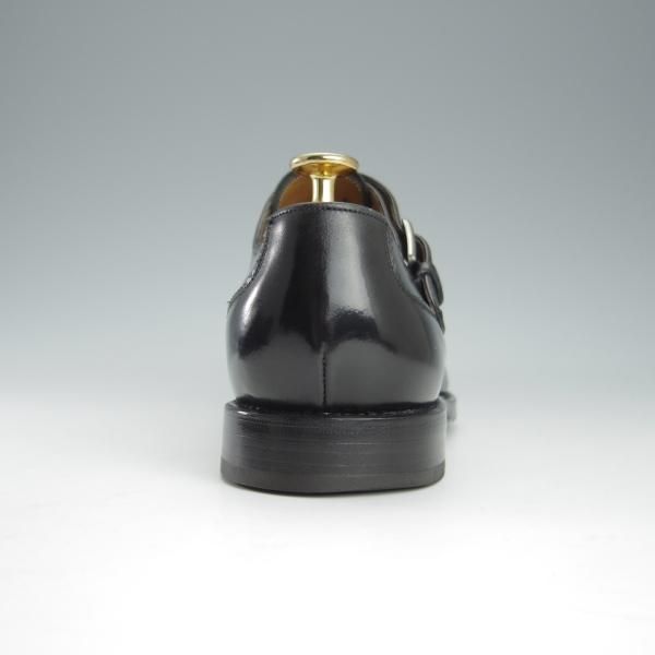 極上★(伊)サルヴァトーレ・フェラガモ 5.5EE【最上級★TRAMEZZAライン/トラメッザ】サイドモンク/黒/メンズ/Salvatore Ferragamo★h832