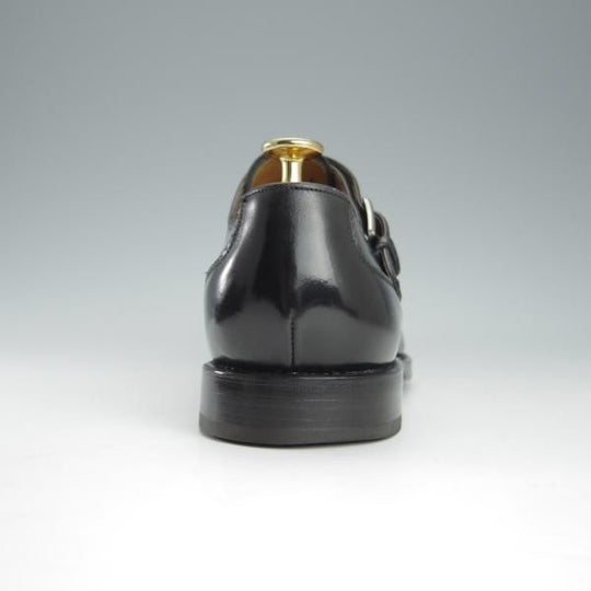 極上★(伊)サルヴァトーレ・フェラガモ 5.5EE【最上級★TRAMEZZAライン/トラメッザ】サイドモンク/黒/メンズ/Salvatore Ferragamo★h832