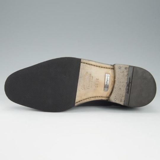 極上★(伊)サルヴァトーレ・フェラガモ 5.5EE【最上級★TRAMEZZAライン/トラメッザ】サイドモンク/黒/メンズ/Salvatore Ferragamo★h832