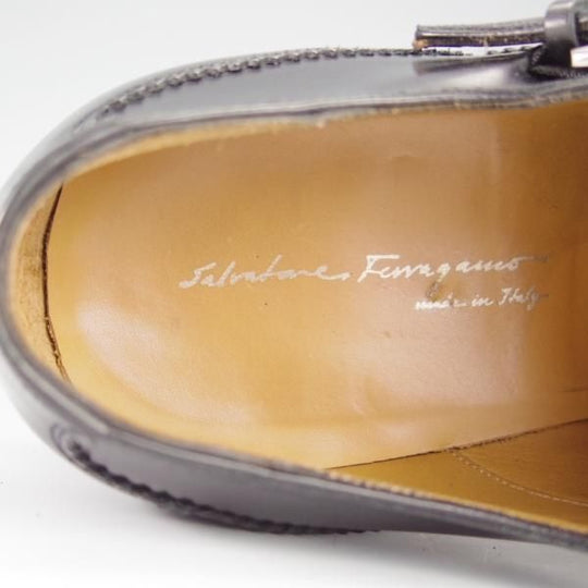 極上★(伊)サルヴァトーレ・フェラガモ 5.5EE【最上級★TRAMEZZAライン/トラメッザ】サイドモンク/黒/メンズ/Salvatore Ferragamo★h832