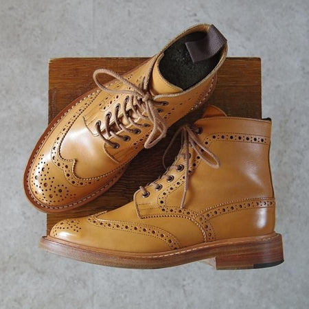 美品★トリッカーズ SIZE 6【現行定価￥96,800-★モールトン/エイコンアンティーク】M2508/カントリーブーツ/薄茶/Tricker's★h833