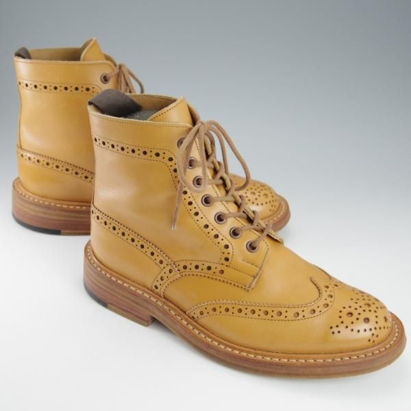 美品★トリッカーズ SIZE 6【現行定価￥96,800-★モールトン/エイコンアンティーク】M2508/カントリーブーツ/薄茶/Tricker's★h833