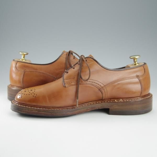 極上★トリッカーズ SIZE 7.5【貴重★プレーントゥ/6638】カントリーシューズ/カーフ/メンズ/茶/Tricker's★h834