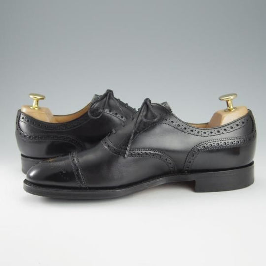 美品★(英)チーニー 6E【★ロイドフットウェア別注/Lloyd Footwear】Mシリーズ/89ラスト/セミブローグ/カーフ/黒/CHEANEY★h835