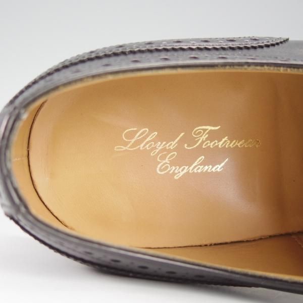美品★(英)チーニー 6E【★ロイドフットウェア別注/Lloyd Footwear】Mシリーズ/89ラスト/セミブローグ/カーフ/黒/CHEANEY★h835