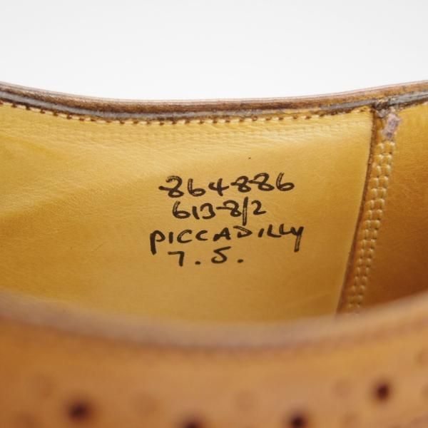 極上★トリッカーズ SIZE 7【現行定価9.3万円程度★PICCADILLY/ピカデリー】6138/フルブローグ/カーフ/茶/Beechnut/Tricker's★h839