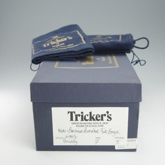 極上★トリッカーズ SIZE 7【現行定価9.3万円程度★PICCADILLY/ピカデリー】6138/フルブローグ/カーフ/茶/Beechnut/Tricker's★h839