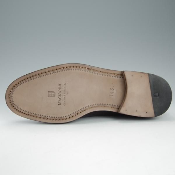 未使用★(スペイン製)マグナーニ SIZE 43【★ストレートチップ/6848】charcos別注/カーフ/濃茶/メンズ/MAGNANNI★h848