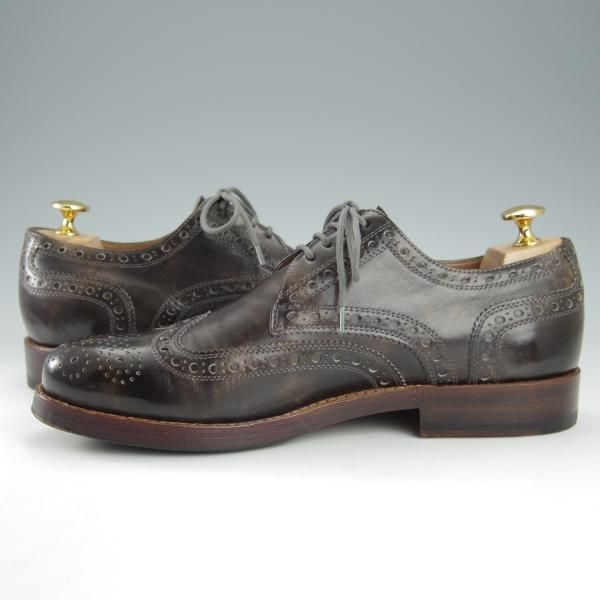 極美品★(独)ハインリッヒ・ディンケラッカー SIZE 6.5【ミュージアムカーフ風★ZURICHラスト/フルブローグ】Heinrich Dinkelacker★h854