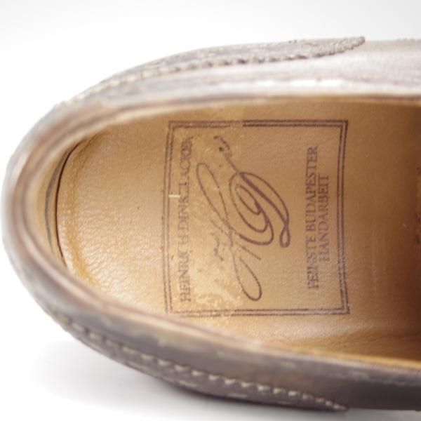 極美品★(独)ハインリッヒ・ディンケラッカー SIZE 6.5【ミュージアムカーフ風★ZURICHラスト/フルブローグ】Heinrich Dinkelacker★h854