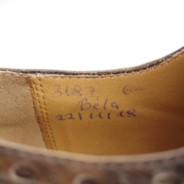 極美品★(独)ハインリッヒ・ディンケラッカー SIZE 6.5【ミュージアムカーフ風★ZURICHラスト/フルブローグ】Heinrich Dinkelacker★h854