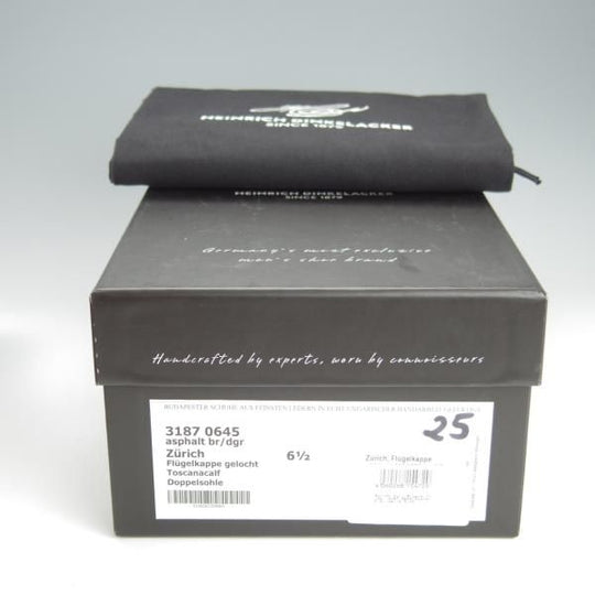 極美品★(独)ハインリッヒ・ディンケラッカー SIZE 6.5【ミュージアムカーフ風★ZURICHラスト/フルブローグ】Heinrich Dinkelacker★h854