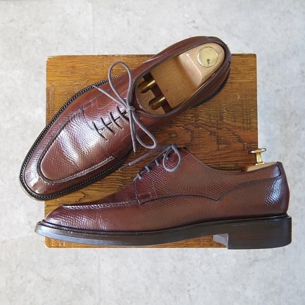 極美品★(英)ガジアーノ&ガーリング 7D【モデル定価￥250,800-★EG/ドーバー似寄モデル】ISHAM/Uチップ/茶/メンズ/GAZIANO&GIRLING★h855