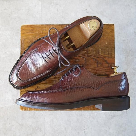 極美品★(英)ガジアーノ&ガーリング 7D【モデル定価￥250,800-★EG/ドーバー似寄モデル】ISHAM/Uチップ/茶/メンズ/GAZIANO&GIRLING★h855