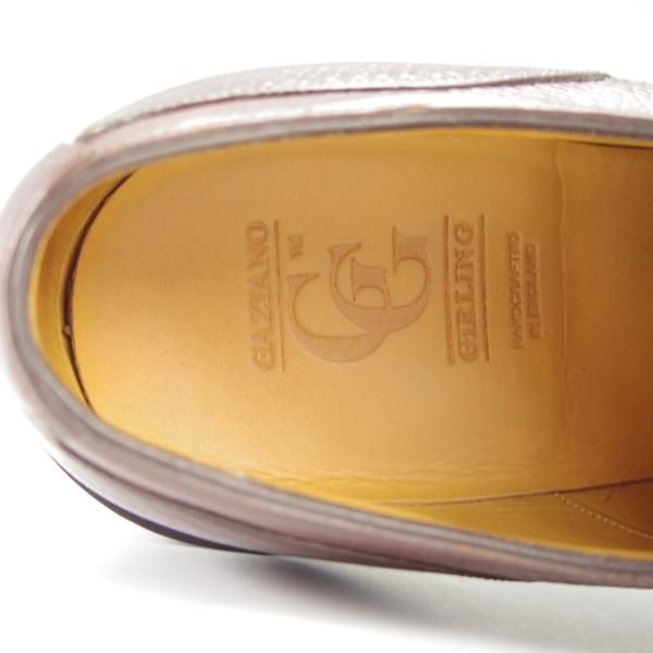 極美品★(英)ガジアーノ&ガーリング 7D【モデル定価￥250,800-★EG/ドーバー似寄モデル】ISHAM/Uチップ/茶/メンズ/GAZIANO&GIRLING★h855