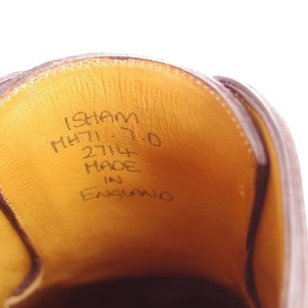 極美品★(英)ガジアーノ&ガーリング 7D【モデル定価￥250,800-★EG/ドーバー似寄モデル】ISHAM/Uチップ/茶/メンズ/GAZIANO&GIRLING★h855