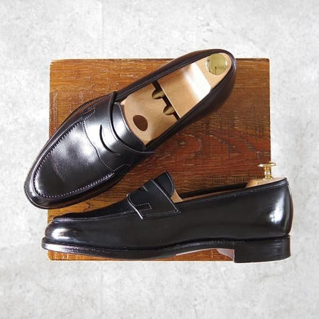 極美品★クロケット&ジョーンズ 7E【定価￥84,700-★マスターロイド/ROSEBURY/ハンドグレード】コインローファー/Crockett&Jones★h859