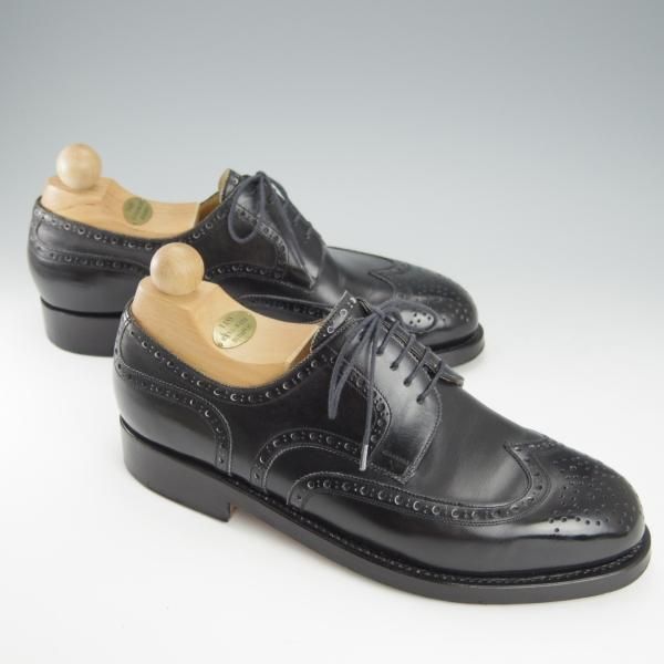美品★(東欧)VASS/ヴァーシュ UK8.5程度【純正シューツリー付き★Budapest/ブダペスト】3636ラスト/フルブローグ/カーフ/黒★h860