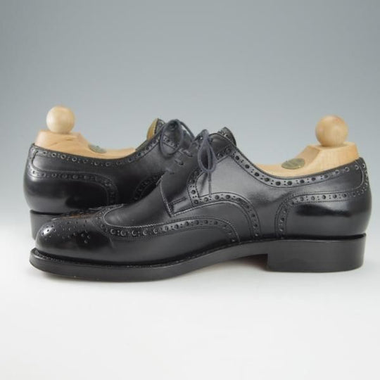 美品★(東欧)VASS/ヴァーシュ UK8.5程度【純正シューツリー付き★Budapest/ブダペスト】3636ラスト/フルブローグ/カーフ/黒★h860