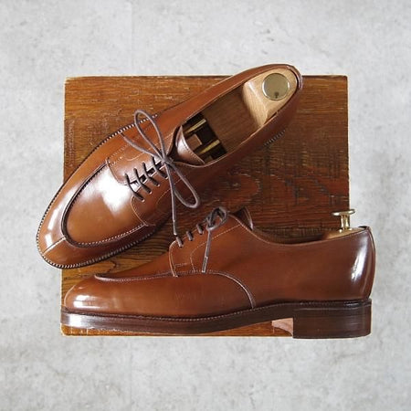 極美品★クロケット&ジョーンズ 6E【★ロイドフットウェア別注/Lloyd Footwear】297ラスト/Uチップ/カーフ/茶/メンズ/Crockett&Jones★h861