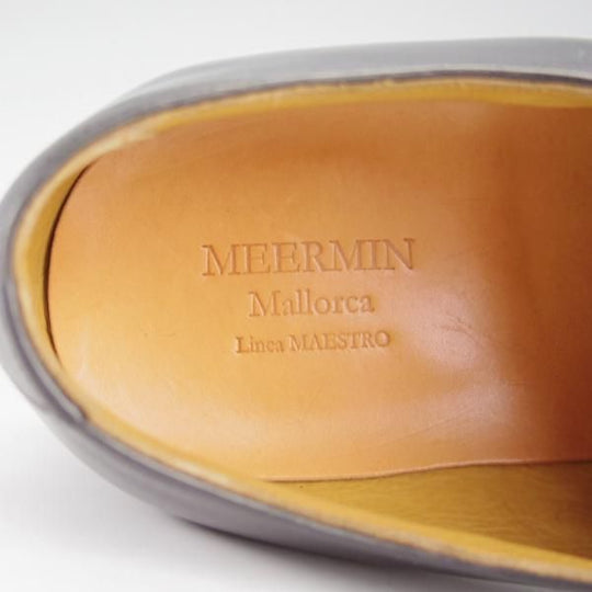 ★(スペイン製)MEERMIN/メルミン SIZE 7【グッドイヤーウェルテッド製法★ストレートチップ/10140】カーフ/黒/メンズ★h863