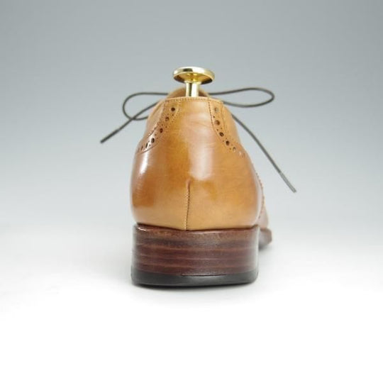 極上★(スペイン製)MEERMIN/メルミン SIZE 7【グッドイヤーウェルテッド製法★クォーターブローグ/25008】カーフ/薄茶/メンズ★h864