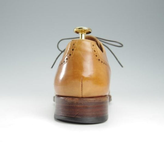 極上★(スペイン製)MEERMIN/メルミン SIZE 7【グッドイヤーウェルテッド製法★クォーターブローグ/25008】カーフ/薄茶/メンズ★h864