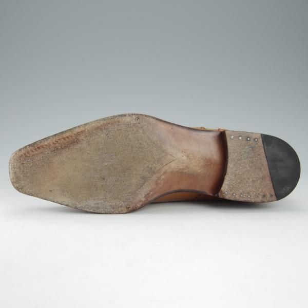 極上★(スペイン製)MEERMIN/メルミン SIZE 7【グッドイヤーウェルテッド製法★クォーターブローグ/25008】カーフ/薄茶/メンズ★h864