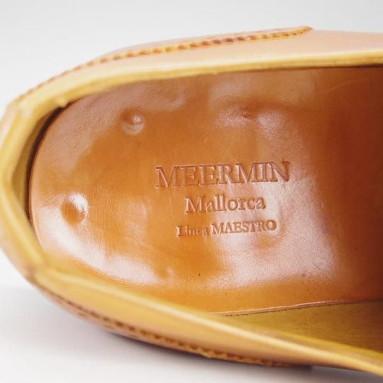 極上★(スペイン製)MEERMIN/メルミン SIZE 7【グッドイヤーウェルテッド製法★クォーターブローグ/25008】カーフ/薄茶/メンズ★h864