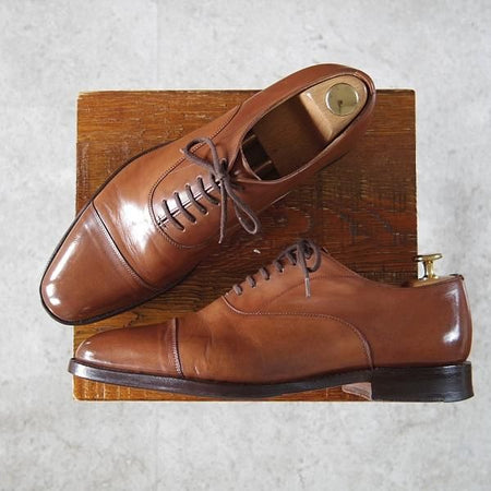 極上★チャーチ 65G/UK6.5【★ストレートチップ/COPPICE】119ラスト/カーフ/茶/メンズ/Church's★h866