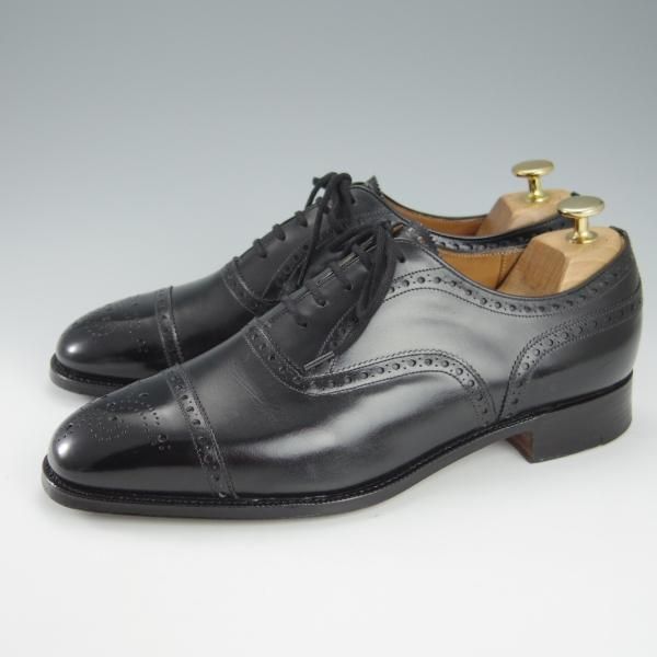 極美品★チャーチ 80F/UK8【現行定価￥144,100-★旧チャーチ/73ラスト/DIPLOMAT】ディプロマット/3都市ロゴ/カーフ/黒/Church's★h869