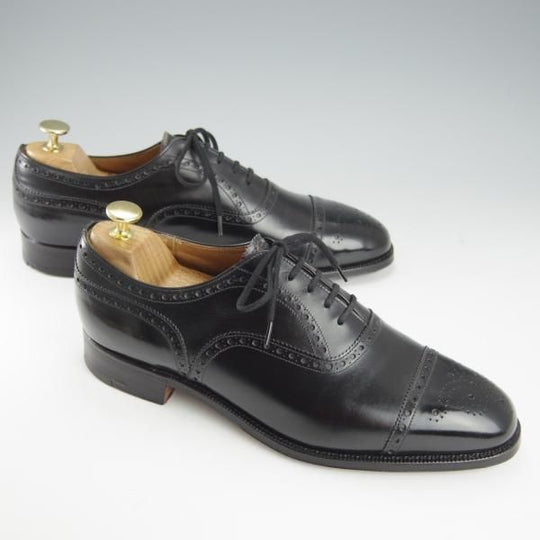 極美品★チャーチ 80F/UK8【現行定価￥144,100-★旧チャーチ/73ラスト/DIPLOMAT】ディプロマット/3都市ロゴ/カーフ/黒/Church's★h869