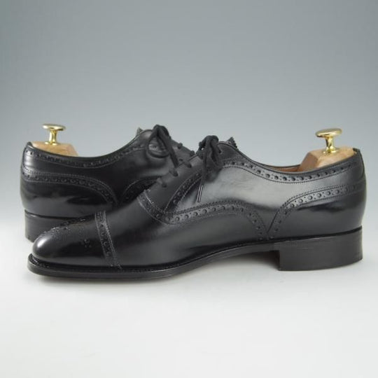 極美品★チャーチ 80F/UK8【現行定価￥144,100-★旧チャーチ/73ラスト/DIPLOMAT】ディプロマット/3都市ロゴ/カーフ/黒/Church's★h869