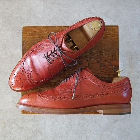 極美品★(米)アレンエドモンズ 8.5E【★(米)ラルフローレン別注/Ralph Lauren】ロングウイング/グレインレザー/ALLEN EDMONDS★h872