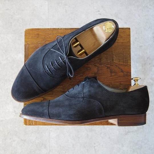 ★エドワードグリーン 8.5E【現行定価￥174,900-★チェルシー/CHELSEA/82ラスト】ストレートチップ/スエード/黒/EDWARD GREEN★h875