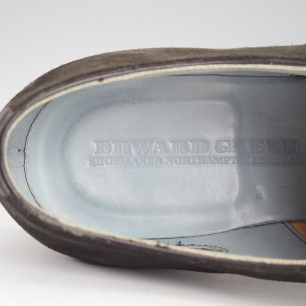 ★エドワードグリーン 8.5E【現行定価￥174,900-★チェルシー/CHELSEA/82ラスト】ストレートチップ/スエード/黒/EDWARD GREEN★h875