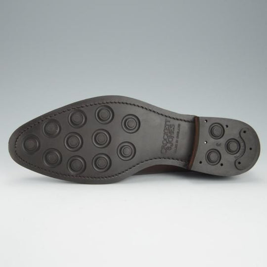 美品★クロケット&ジョーンズ 6E【定価￥86,900-★ダイナイトソール仕様/MALTON】セミブローグ/360ラスト/濃茶/Crockett&Jones★h879